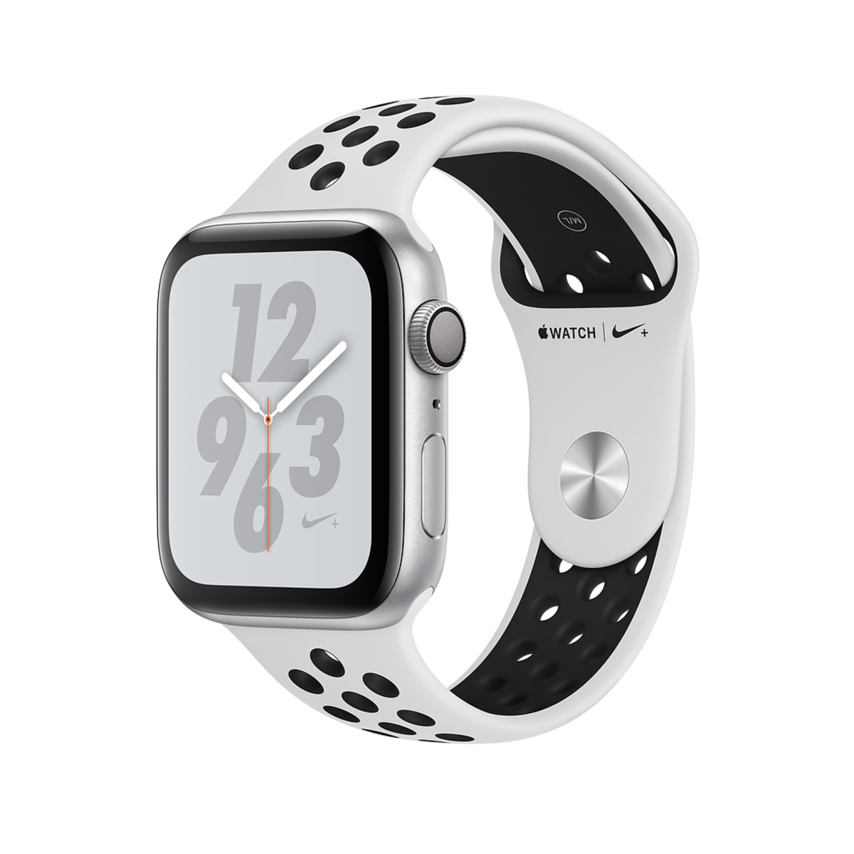 Apple Watch Series 4 GPS 40mm Aluminum Case with Nike Sport Band MU6H2RU A Silver Pure Platinum and Black