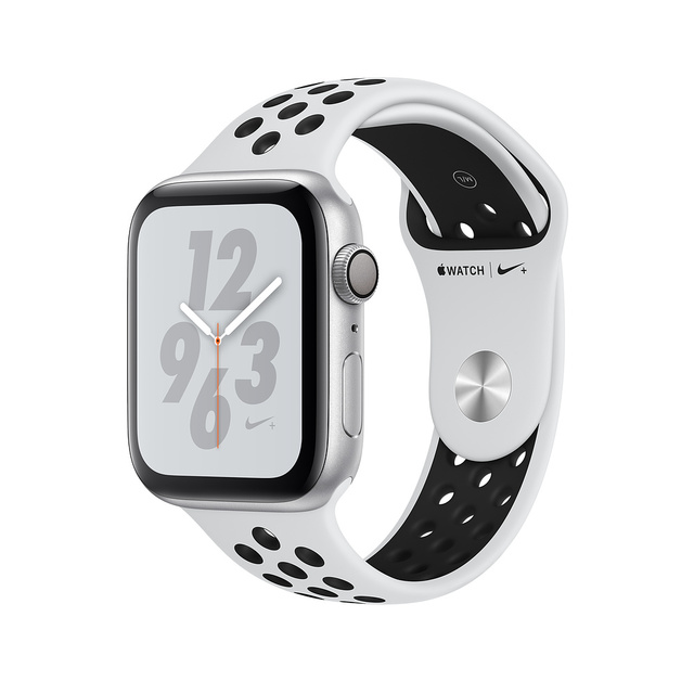 Умные часы Apple Watch Series 4 GPS 40mm Aluminum Case with Nike Sport Band MU6H2RU / A (Цвет: Silver / Pure Platinum and Black)