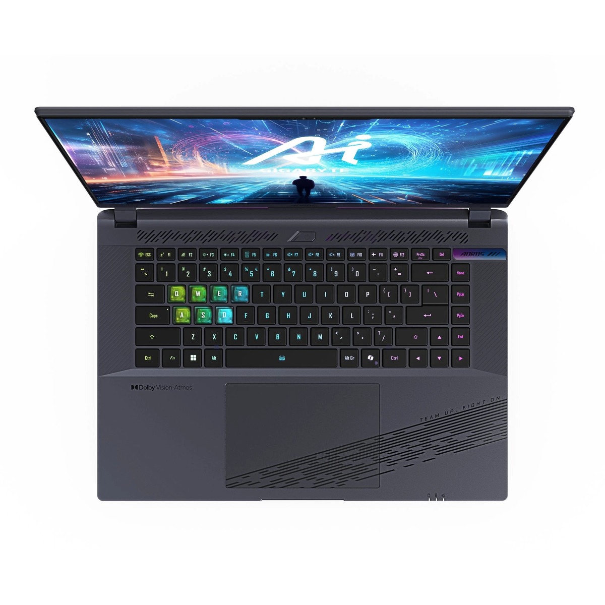 Ноутбук Gigabyte Aorus 16X Core i7 14650HX 16Gb SSD1Tb NVIDIA GeForce RTX4070 8Gb 16 IPS QHD+ (2560x1600) Free DOS grey WiFi BT Cam (ASG-53KZC54SD)