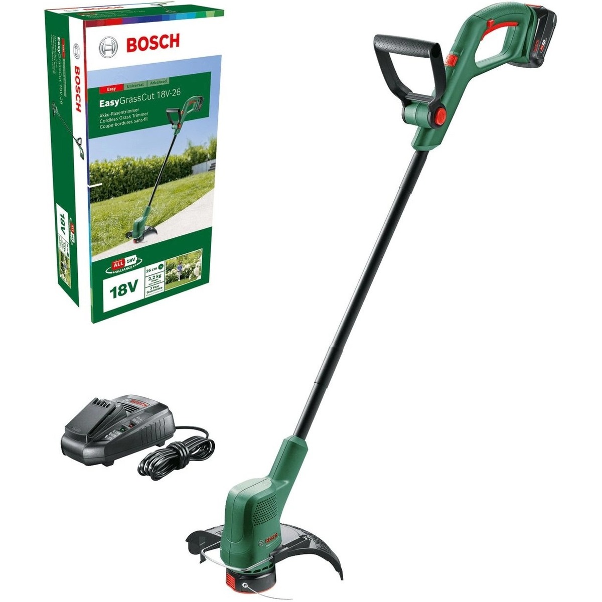 Триммер электрический Bosch EasyGrassCut 18-26 (Цвет: Green)