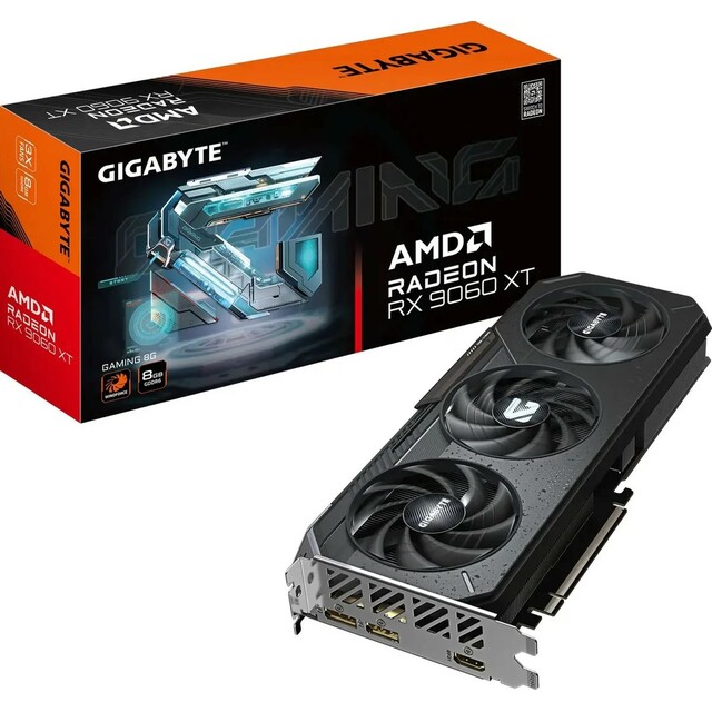 Видеокарта Gigabyte Radeon RX 9060XT GAMING 8G (GV-R9060XTGAMING-8GD) Видеокарта Gigabyte Radeon RX 9060XT GAMING 8G (GV-R9060XTGAMING-8GD)