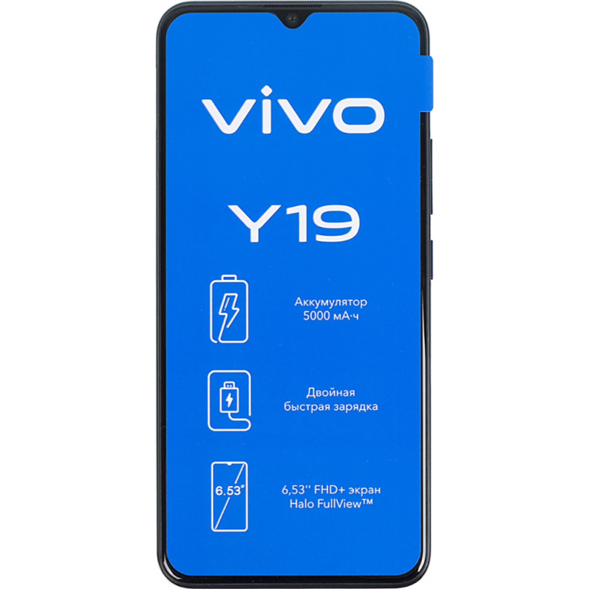 Смартфон Vivo Y19 128Gb (Цвет: Magnetic Black)