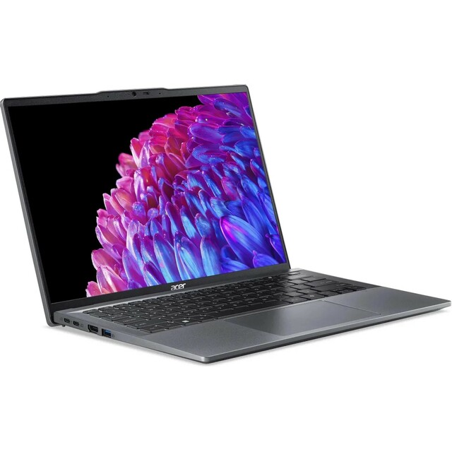 Ноутбук Acer Swift Go 14 SFG14-63-R8U9 (AMD Ryzen 5 8645HS 4.3Ghz/16Gb LPDDR5x/SSD 1Tb/AMD Radeon/14 /OLED 2.8K (2880x1800)/Windows 11 Home/metall/WiFi/BT/Cam) 