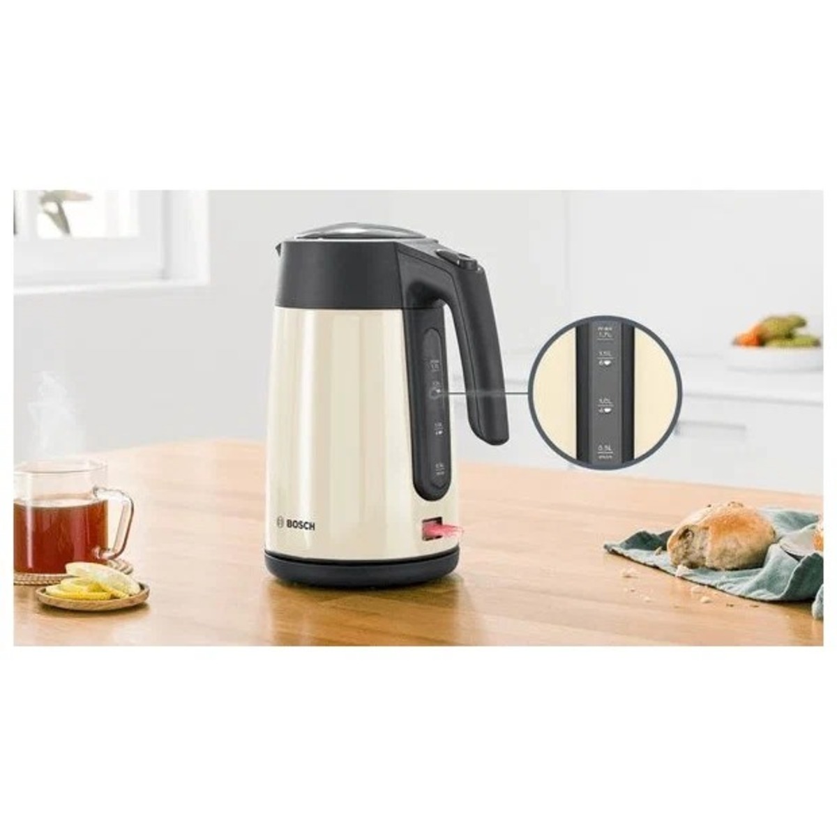 Чайник электрический Bosch TWK7L467 (Цвет: Beige)