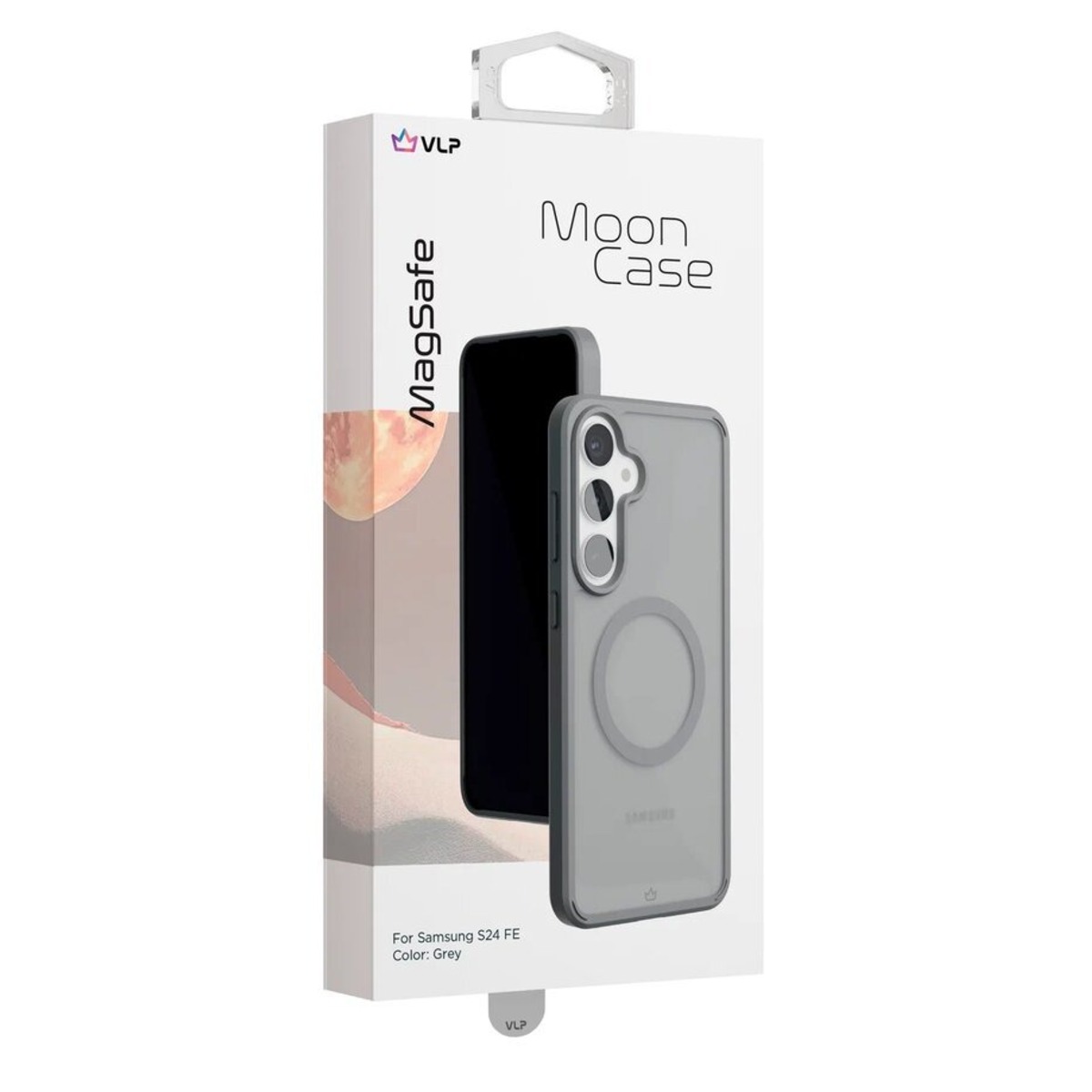 Чехол-накладка VLP Moon Сase MagSafe для Samsung S24 FE (Цвет: Grey)