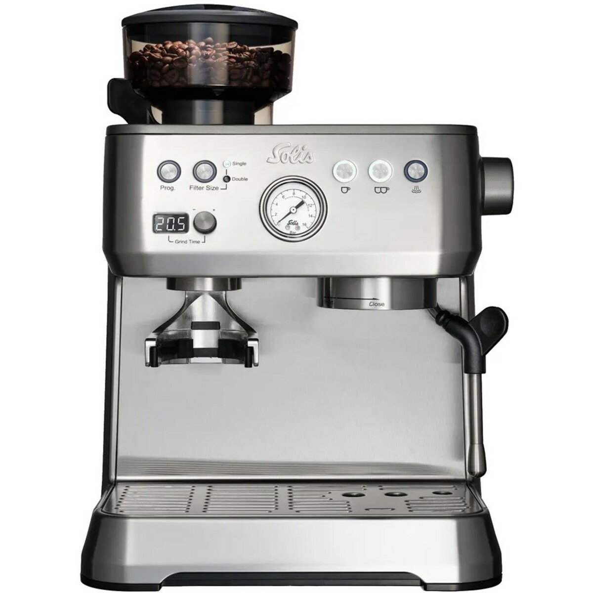 Кофеварка эспрессо Solis Grind & Infuse Perfetta (Type 1019) (Цвет: Silver)