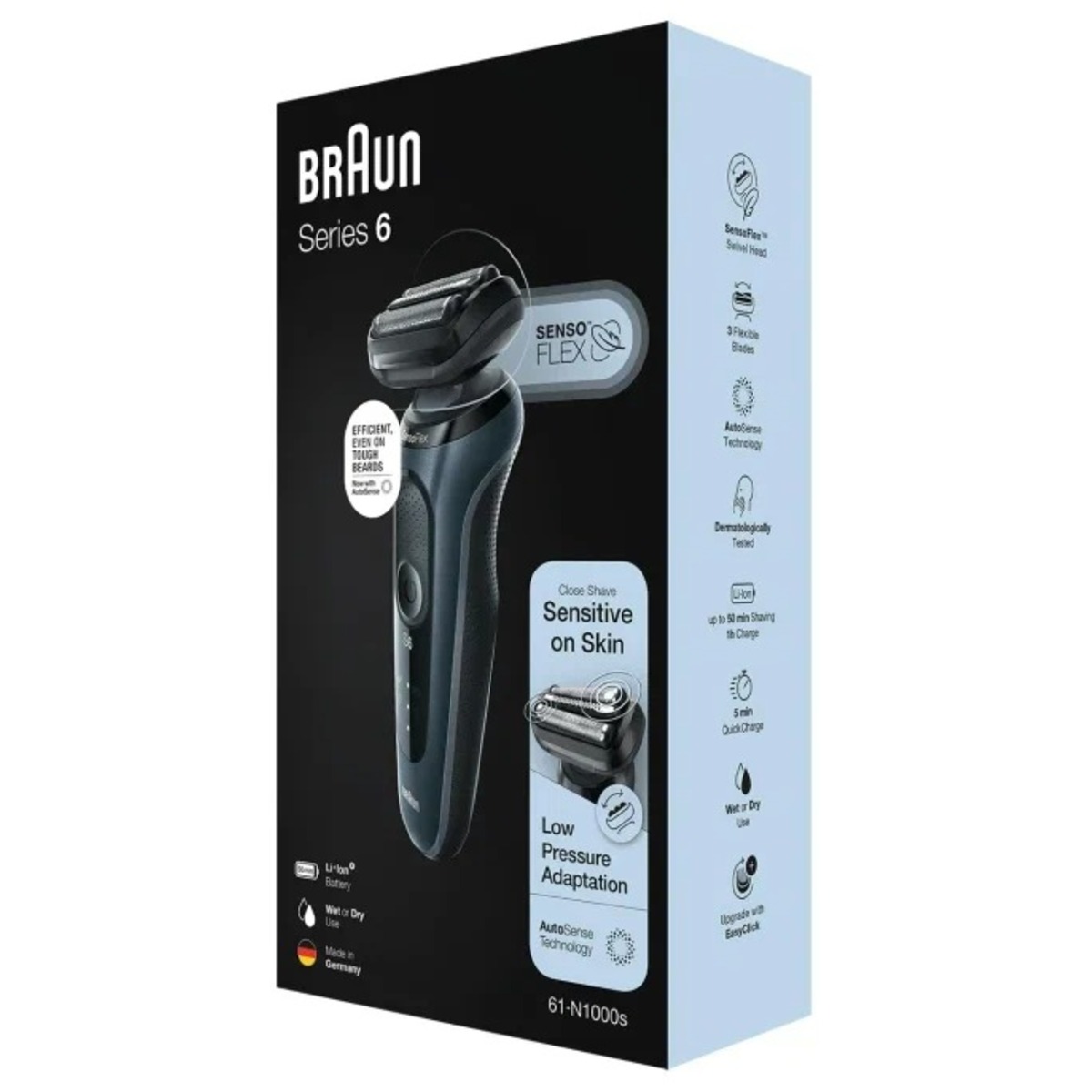Бритва сетчатая Braun 61-N1000s (Цвет: Grey / Black)