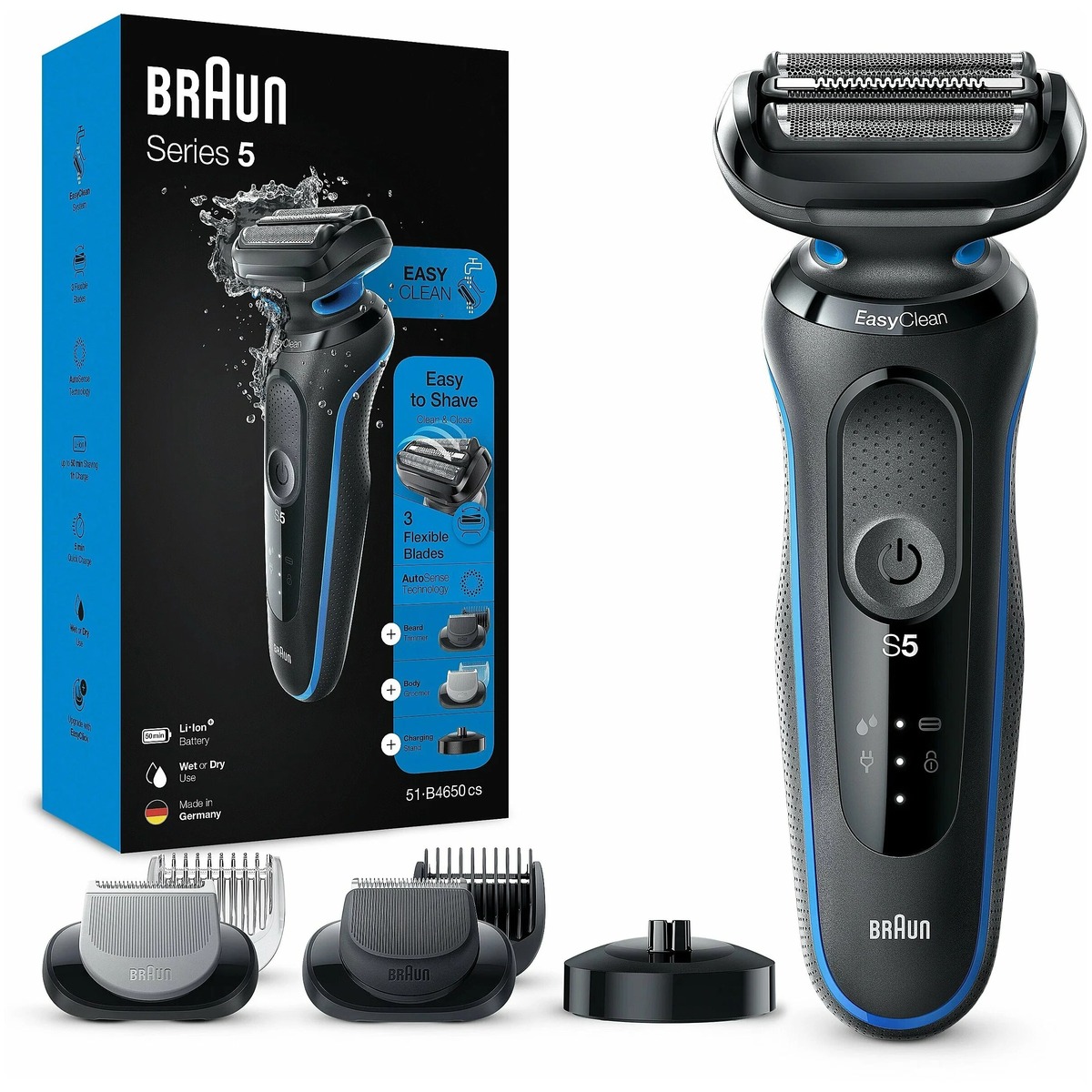 Бритва сетчатая Braun 51-B4650cs (Цвет: Black/Blue)