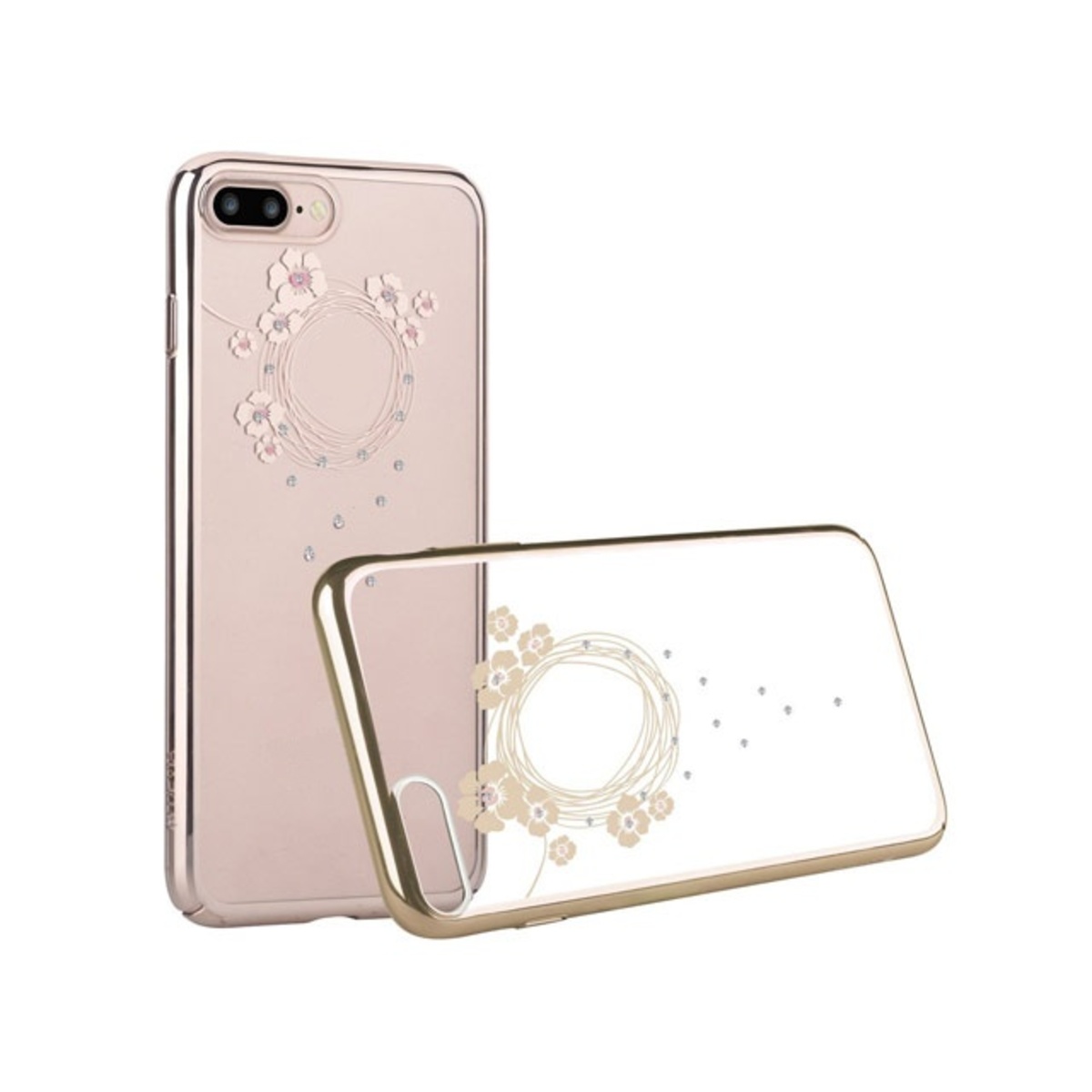 Чехол-накладка Devia Crystal Garland для смартфона iPhone 7 Plus / 8 Plus (Цвет: Champagne Gold)