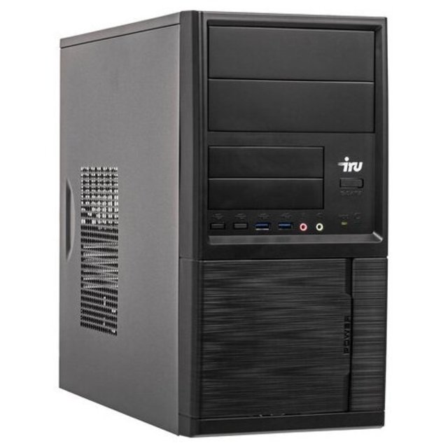 ПК IRU Corp 613 U i3 9100 (3.6) / 8Gb / 1Tb+1Tb 7.2k / UHDG 630 / Windows 10 Professional 64 / GbitEth / WiFi / 700W / черный