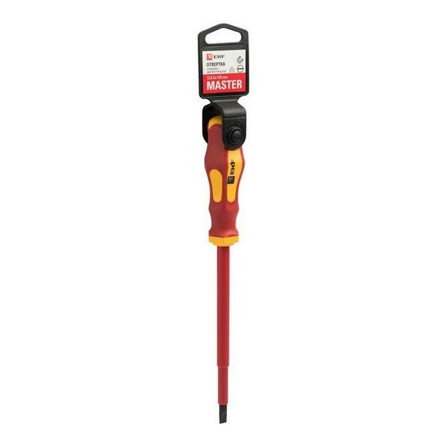 Отвертка шлицевая EKF Master SL6.5x150 мм 1000В sl-6.5-150-mas-in (Цвет: Red)