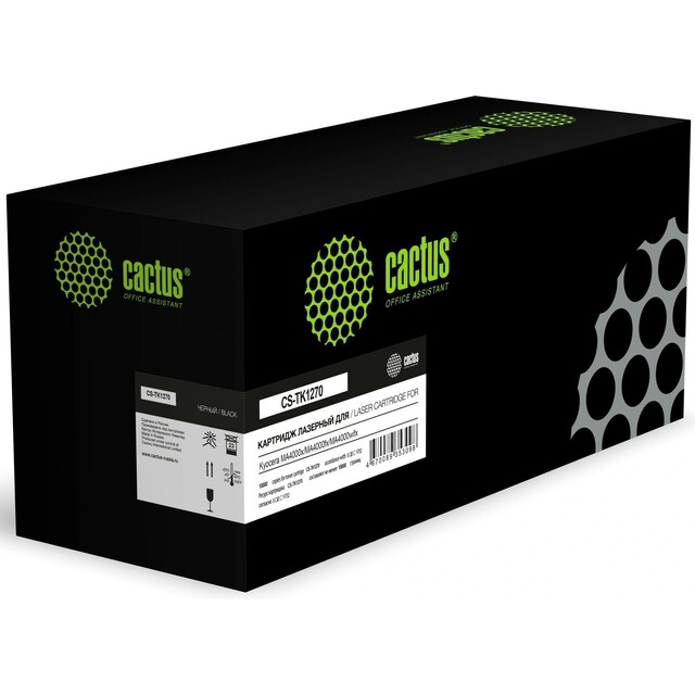 Картридж лазерный Cactus CS-TK1270 TK-1270, черный 