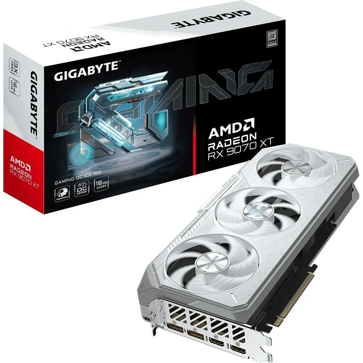 Видеокарта Gigabyte Radeon RX 9070XT GAMING OC ICE 16G (GV-R907XGAMINGOCICE-16GD)
