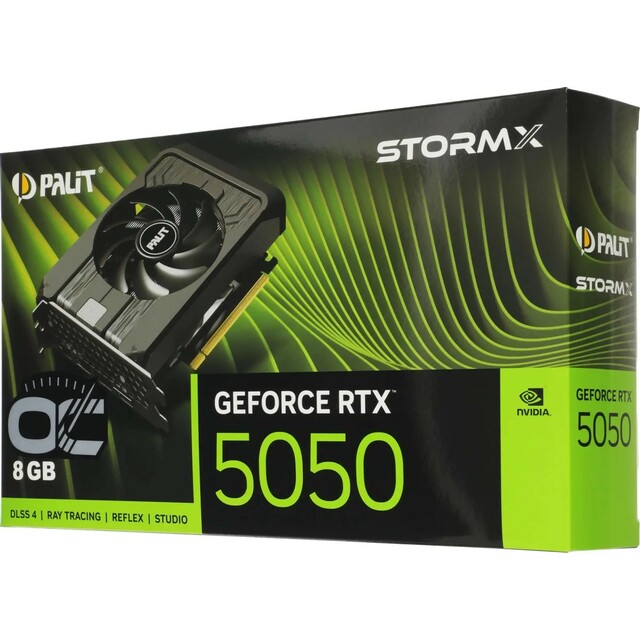 Видеокарта Palit GeForce RTX 5050 STORMX OC 8Gb (NE65050T19P1-GB2070F)