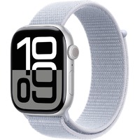 Умные часы Apple Watch Series 10 46mm Aluminum Case with Sport Loop (Цвет: Silver/Blue)