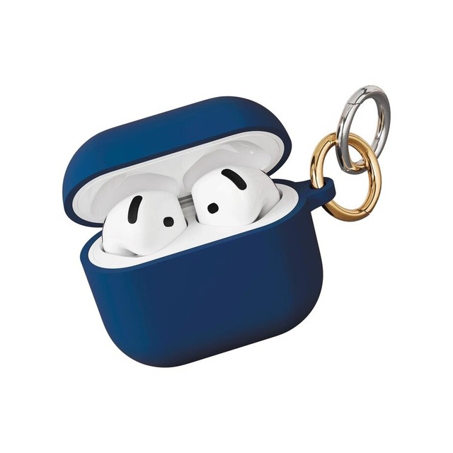 Чехол силиконовый VLP Charm Case Soft Touch для Apple AirPods 4 (Цвет: Dark Blue)