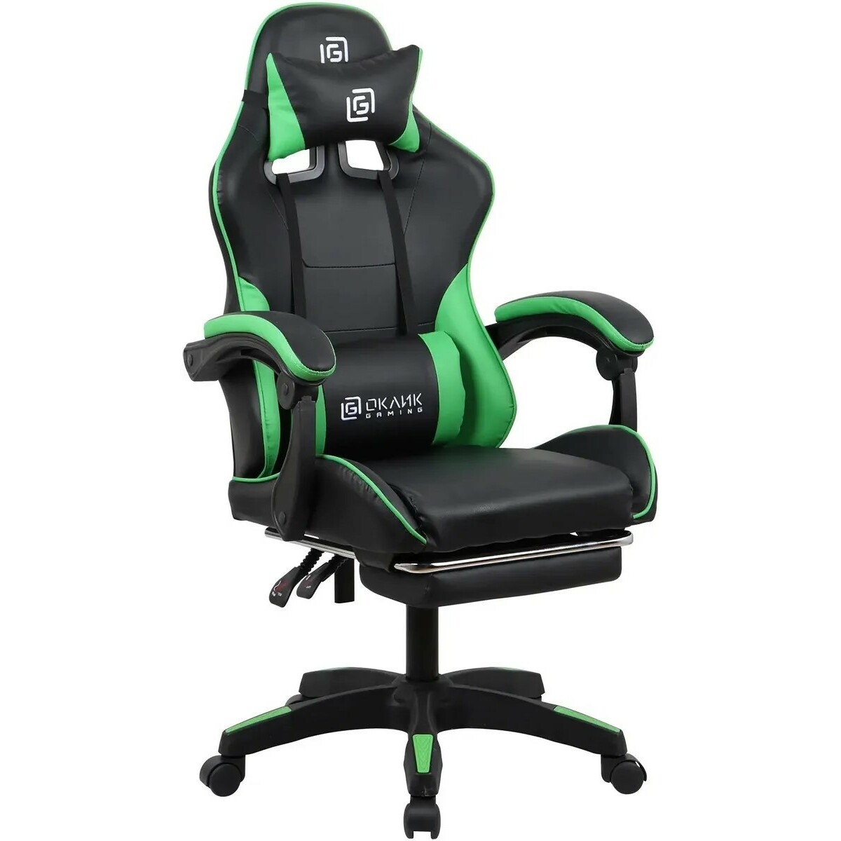 Кресло игровое Oklick Camper (Цвет: Black / Green)