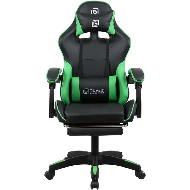 Кресло игровое Oklick Camper (Цвет: Black / Green)