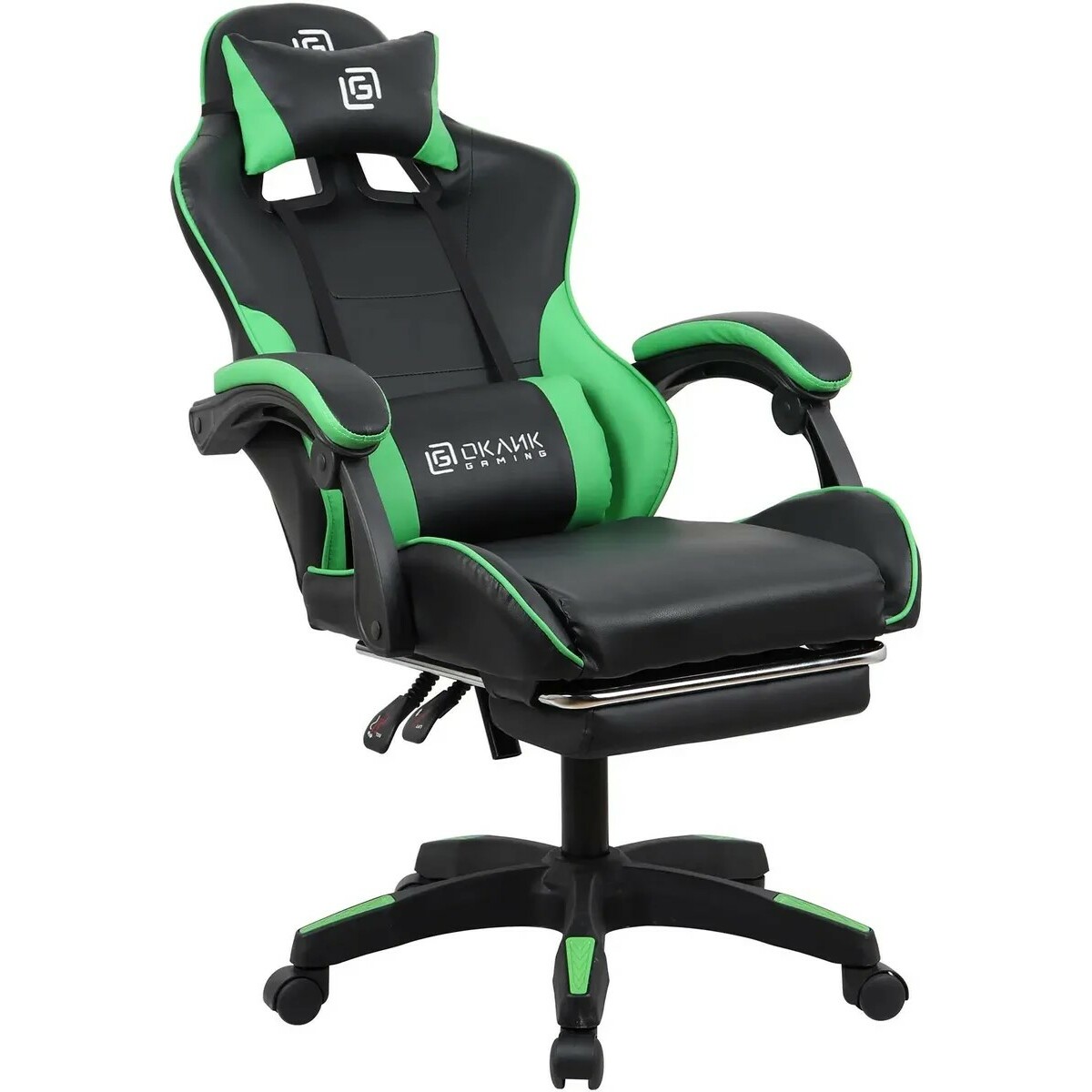Кресло игровое Oklick Camper (Цвет: Black / Green)