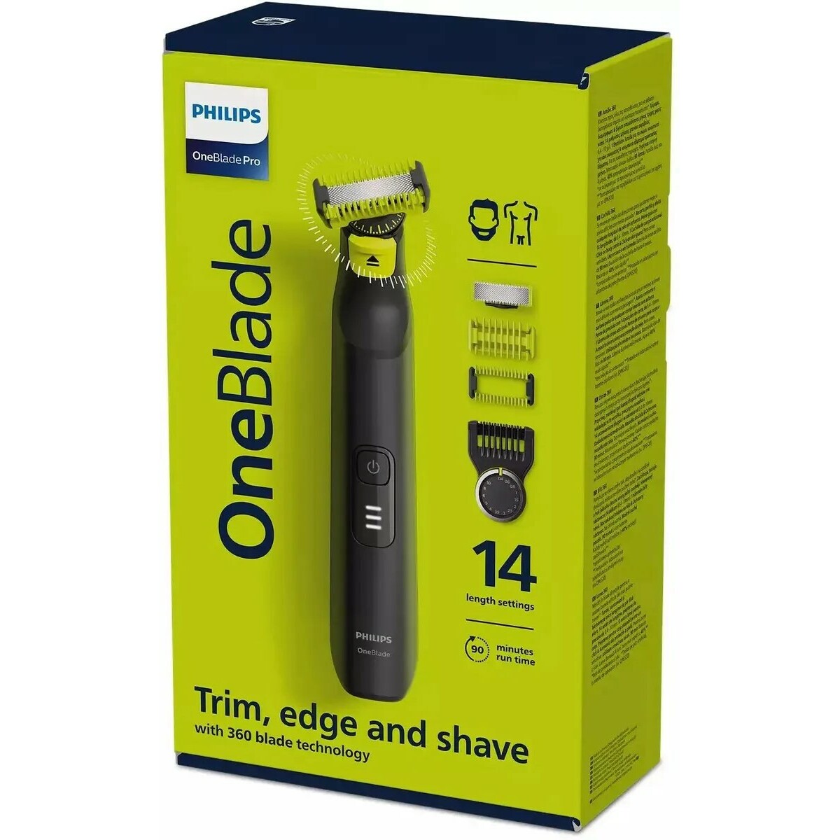 Триммер Philips OneBlade QP6541/15 (Цвет: Black/Lime)