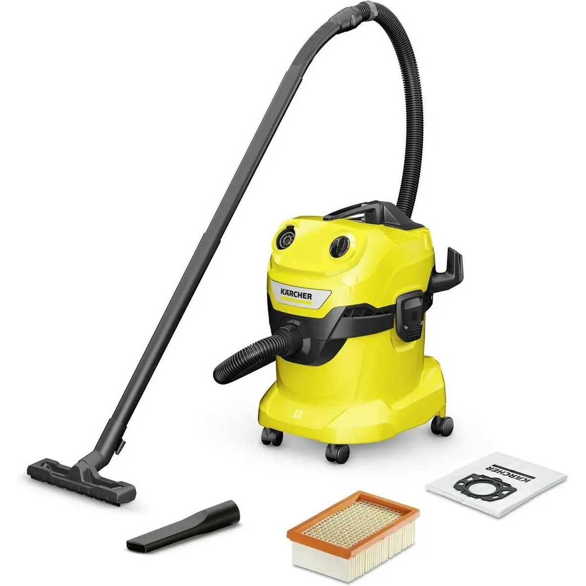 Строительный пылесос Karcher WD 4 V-20 / 5 / 22 (Цвет: Yellow)