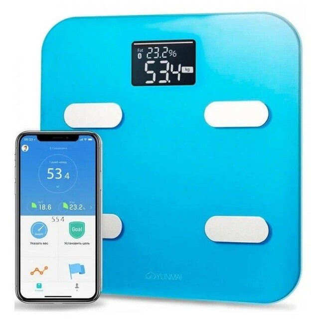 Весы напольные Yunmai M1805GL (Цвет: Blue)