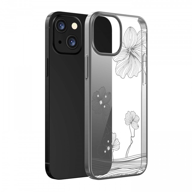 Чехол-накладка Devia Crystal Flora Series Case для iPhone 13 (Цвет: Silver)