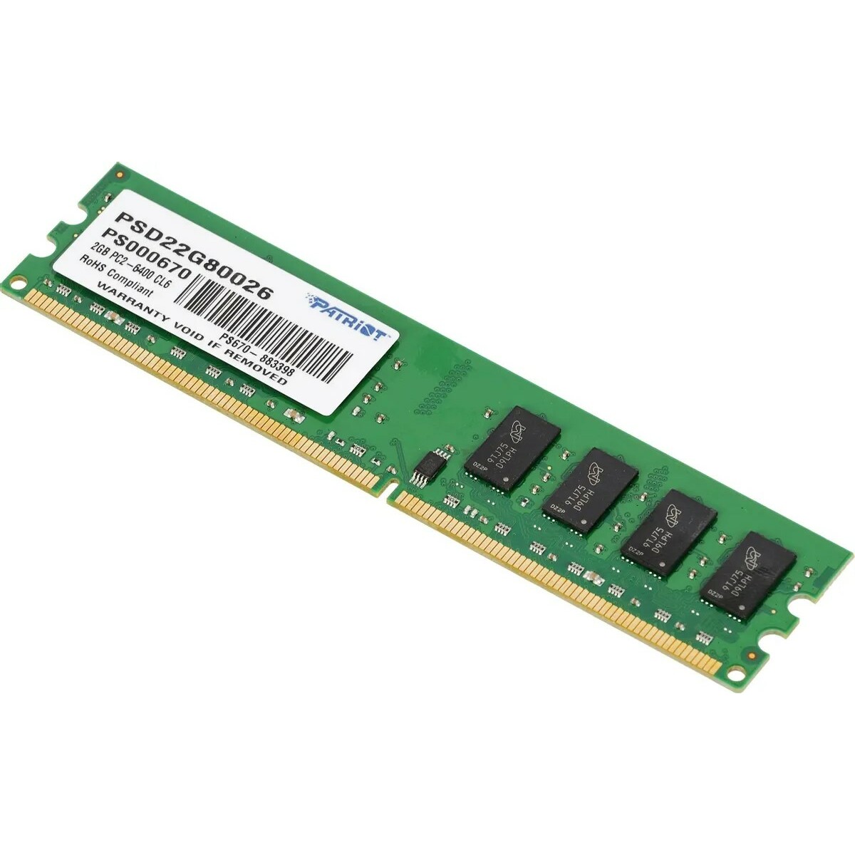 Память DDR2 2Gb 800MHz Patriot PSD22G80026