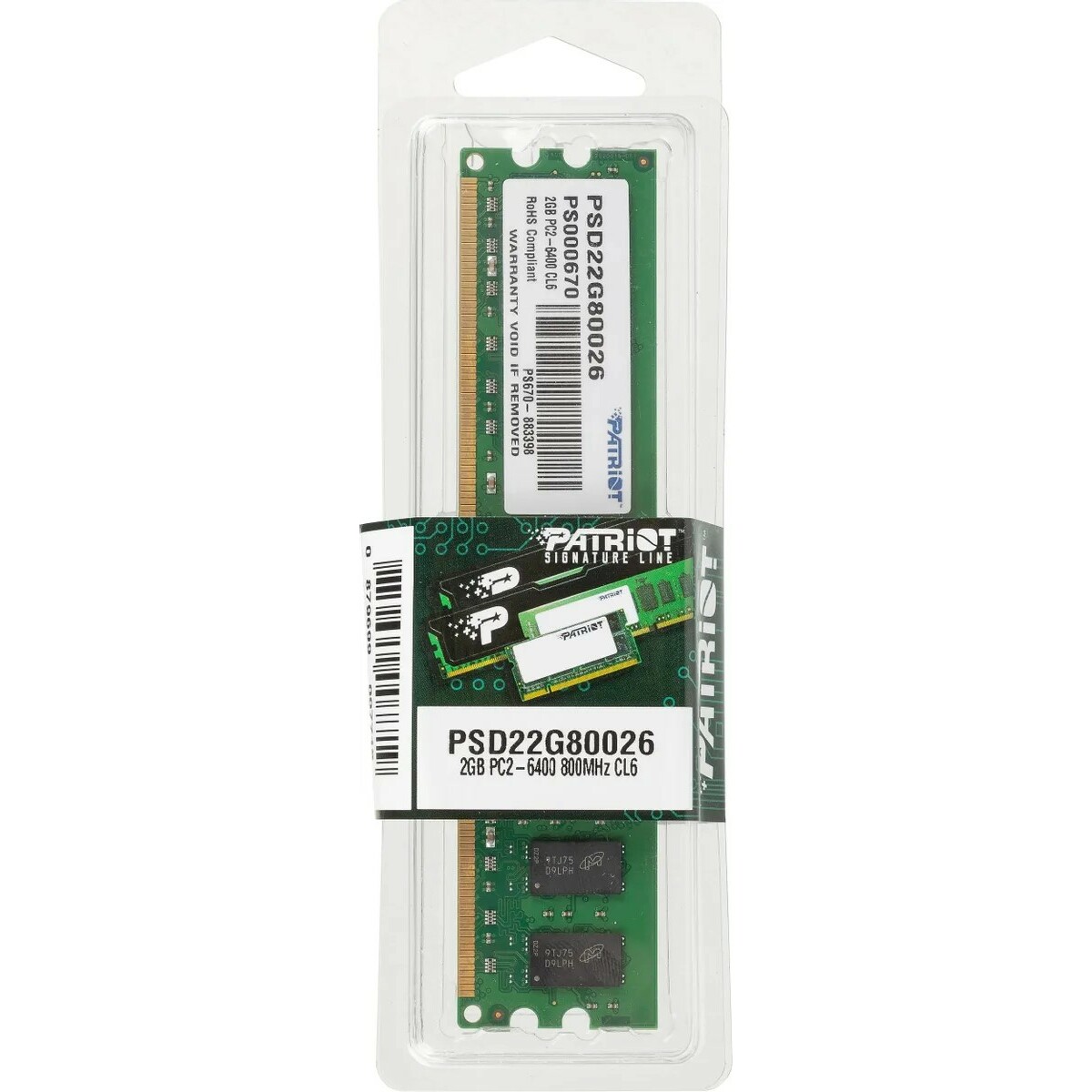 Память DDR2 2Gb 800MHz Patriot PSD22G80026