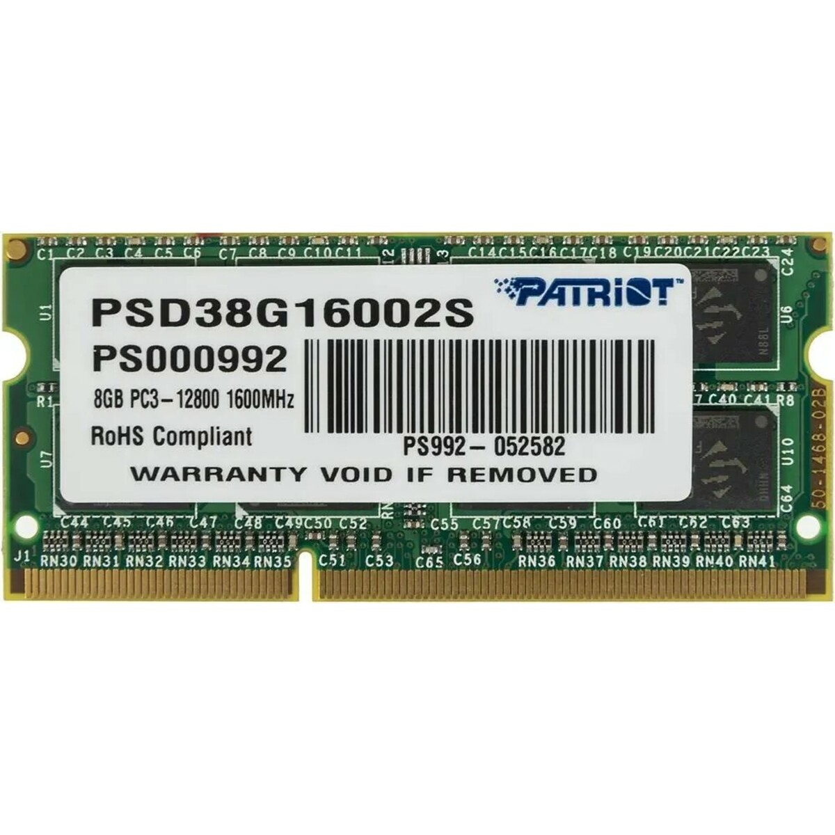 Память DDR3 8Gb 1600MHz Patriot PSD38G16002S