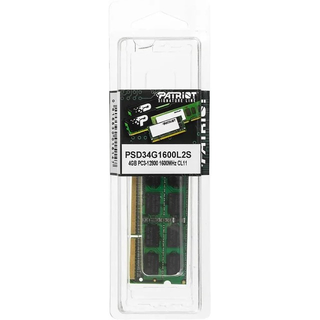 Память DDR3L 4Gb 1600MHz Patriot PSD34G1600L2S