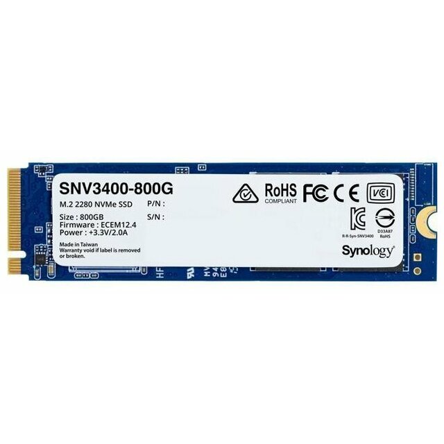 Накопитель SSD Synology PCI-E 3.0 x4 800Gb SNV3400-800G