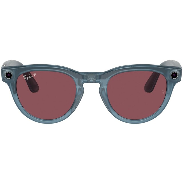 Умные очки Ray-Ban Meta Headliner RW4009 (Цвет: Shiny Jeans/Polar Dusty Red) 