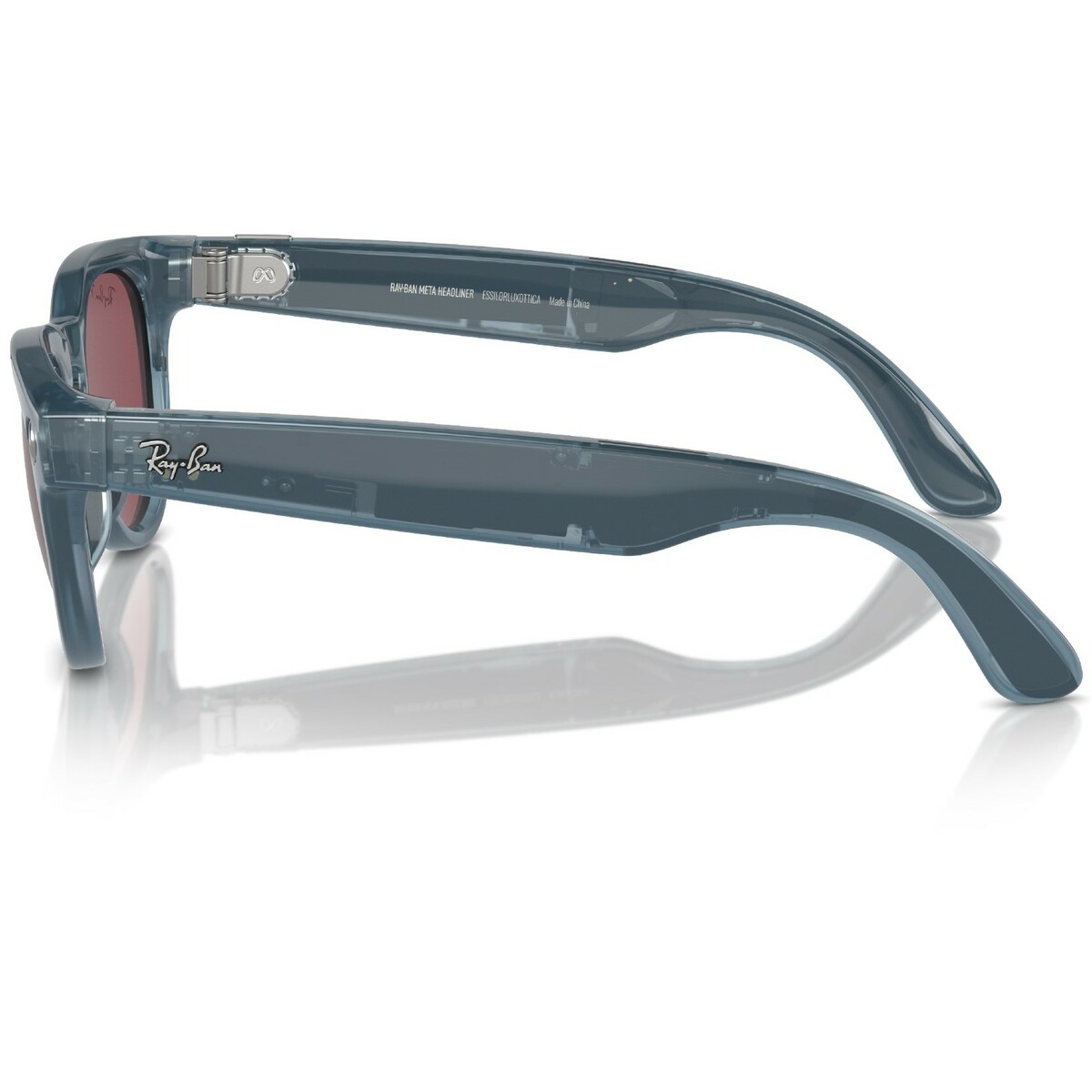 Умные очки Ray-Ban Meta Headliner RW4009 (Цвет: Shiny Jeans / Polar Dusty Red) 