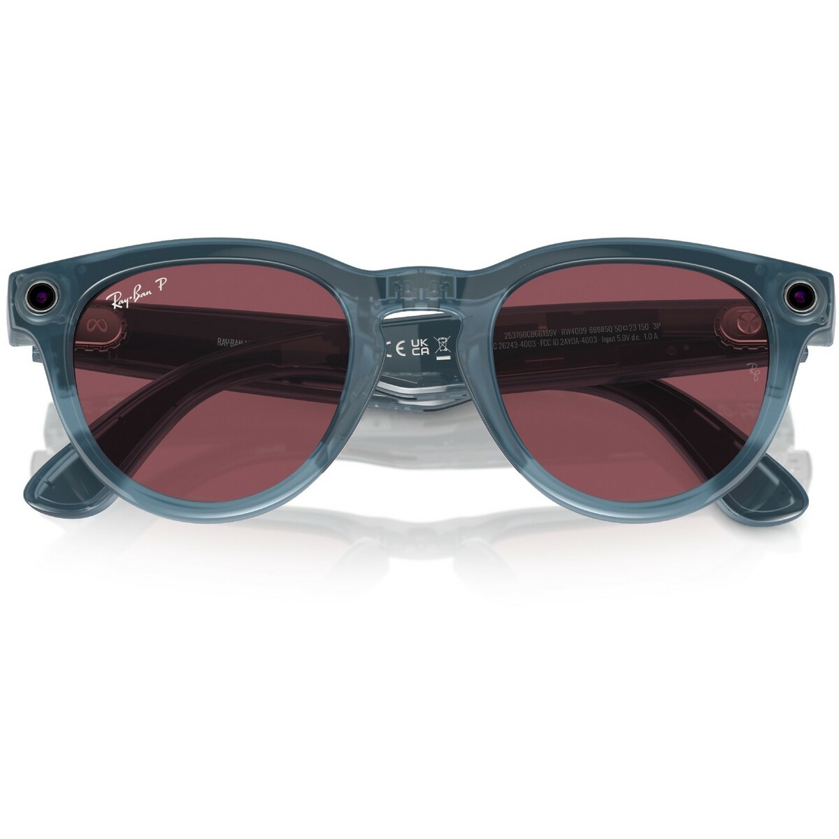 Умные очки Ray-Ban Meta Headliner RW4009 (Цвет: Shiny Jeans / Polar Dusty Red) 