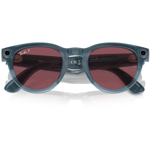 Умные очки Ray-Ban Meta Headliner RW4009 (Цвет: Shiny Jeans/Polar Dusty Red) 