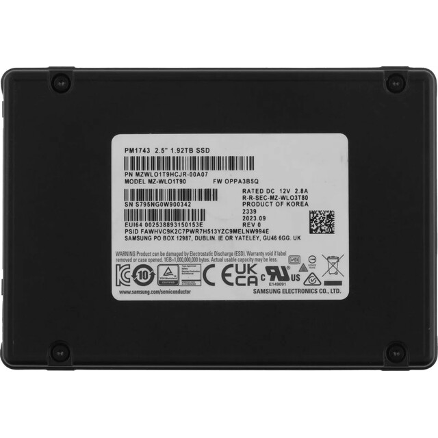 Накопитель SSD Samsung PCIe 5.0 x4 1920GB MZWLO1T9HCJR-00A07 