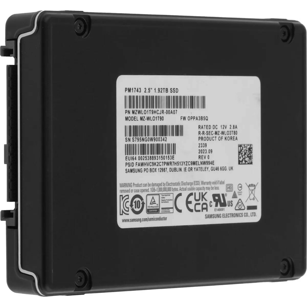 Накопитель SSD Samsung PCIe 5.0 x4 1920GB MZWLO1T9HCJR-00A07 