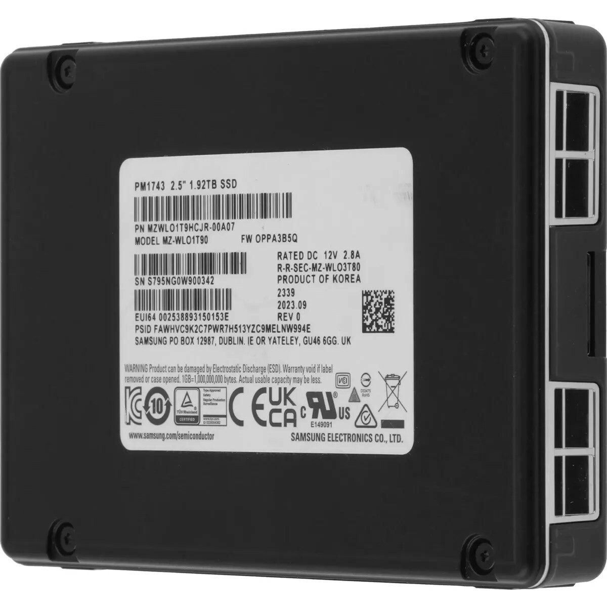 Накопитель SSD Samsung PCIe 5.0 x4 1920GB MZWLO1T9HCJR-00A07 