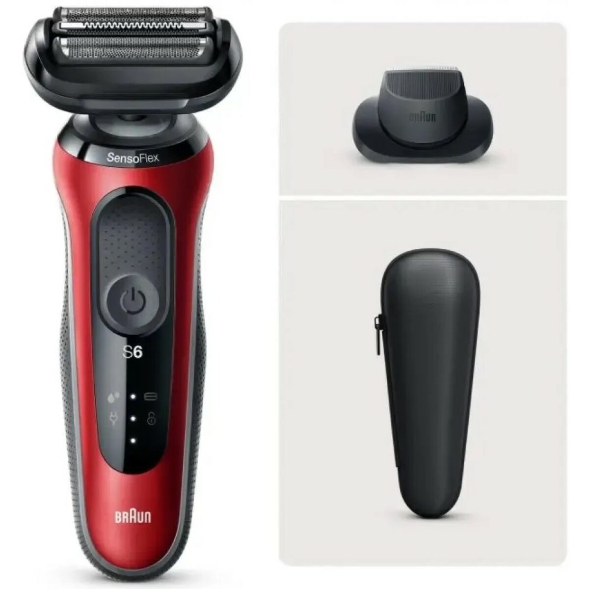 Бритва сетчатая Braun Series 6 61-R1200S (Цвет: Red / Black)