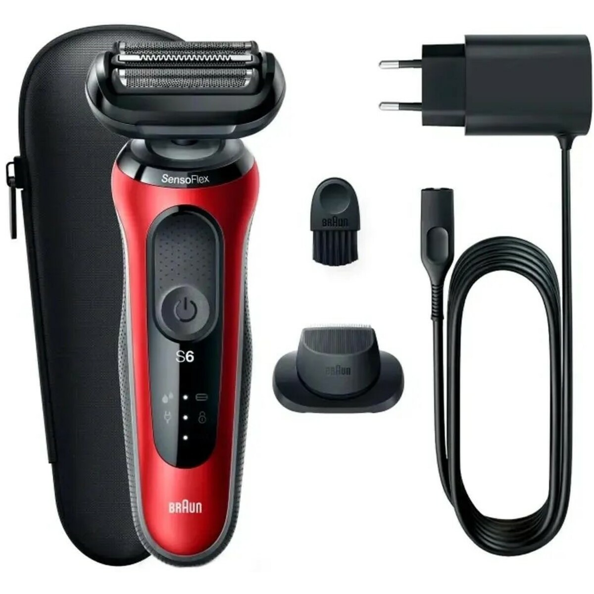 Бритва сетчатая Braun Series 6 61-R1200S (Цвет: Red / Black)