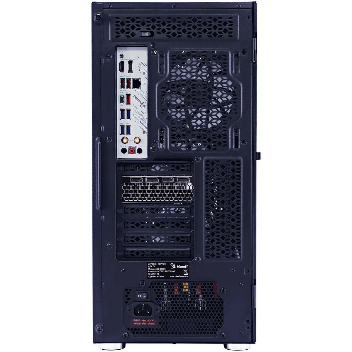 ПК Bloody BD-PC RB65C2 (Ryzen 5 7500F 3.7Ghz/32Gb DDR5/SSD1Tb/AMD RX 7700XT 12Gb/Windows 11 Home/black/WiFi/BT)