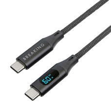 Кабель Breaking USB-C to USB-C Cable 1.2m 60W (Цвет: Black)
