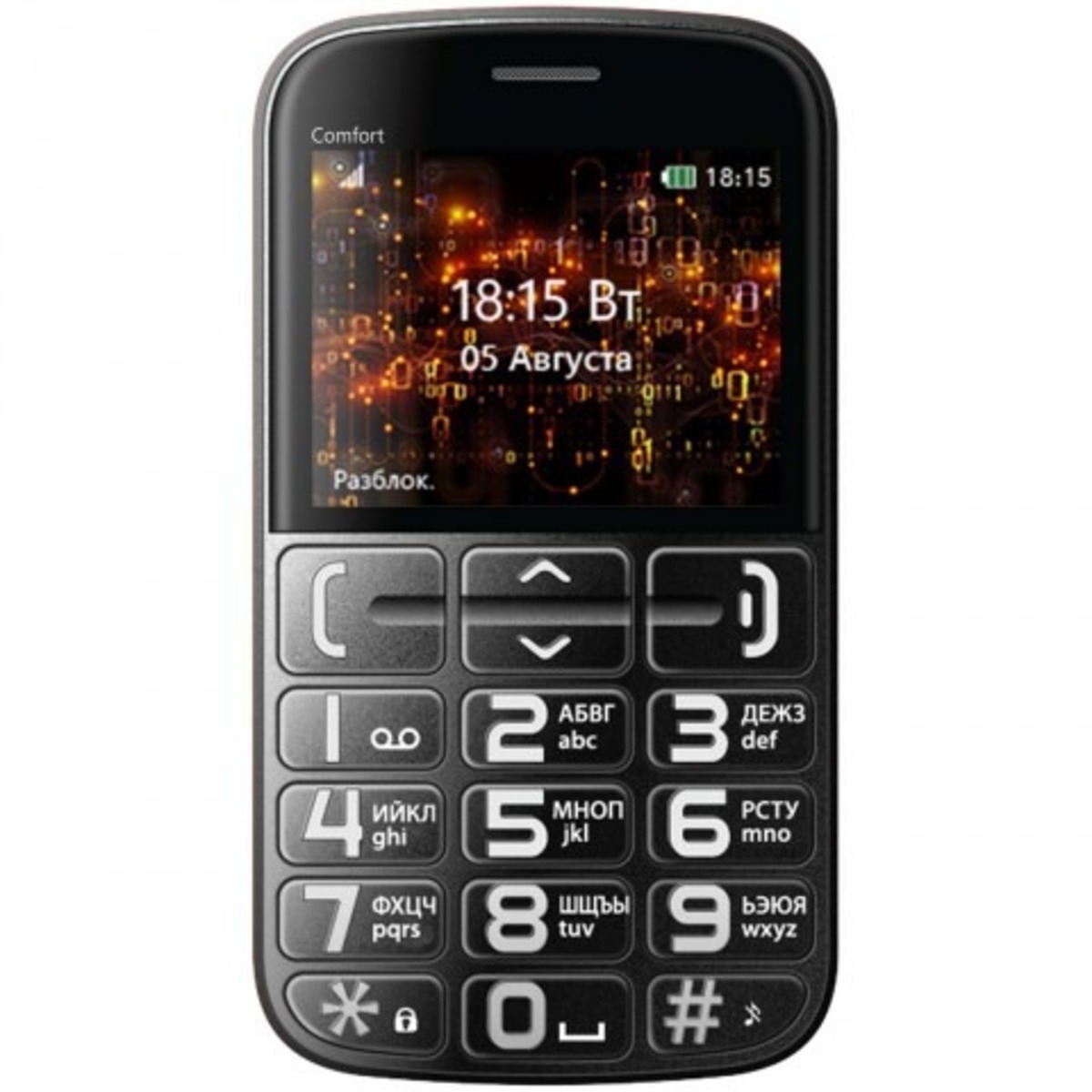 Мобильный телефон BQ 2441 Comfort (Цвет: Black / Silver)