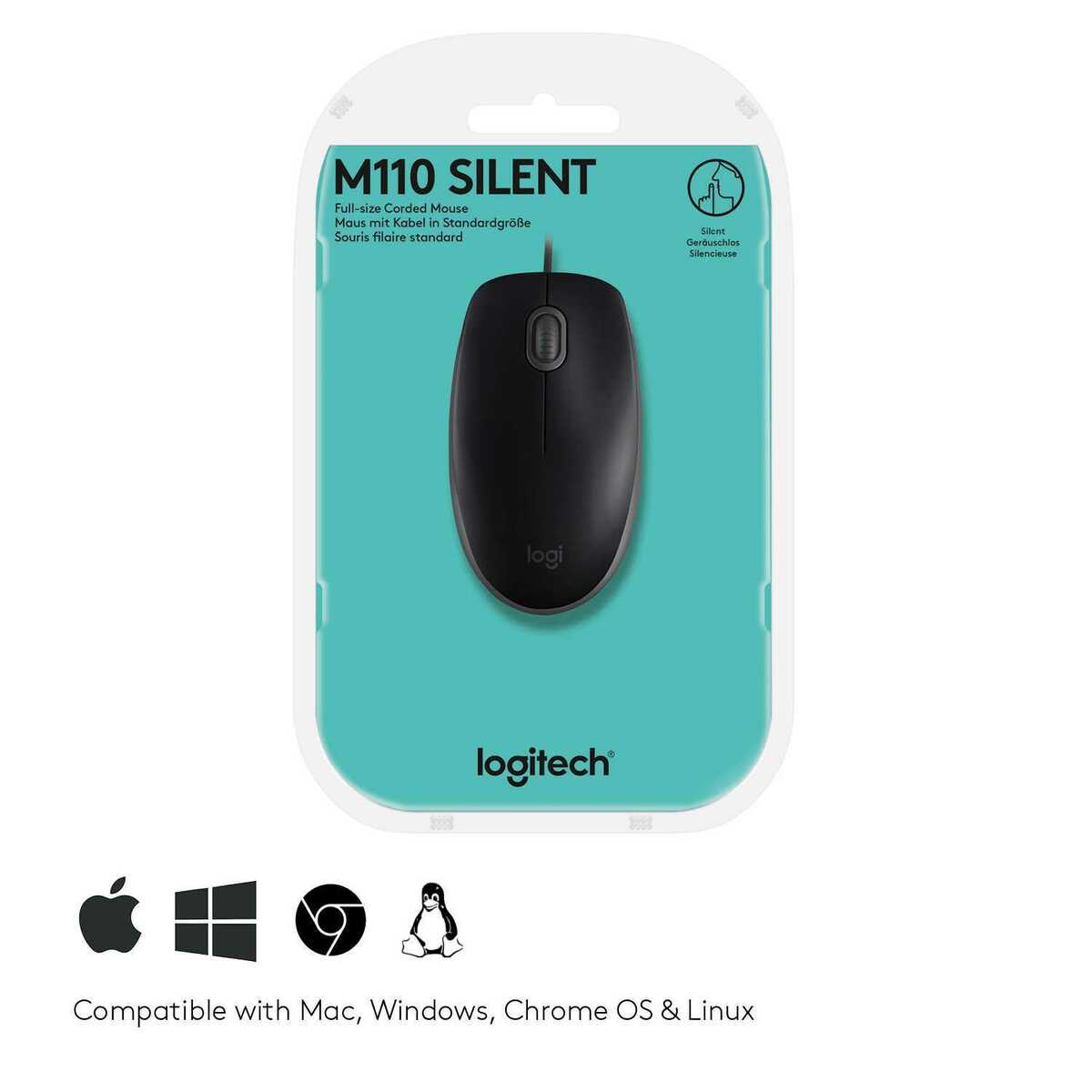 Мышь Logitech B110 SILENT USB (Цвет: Black / Gray)