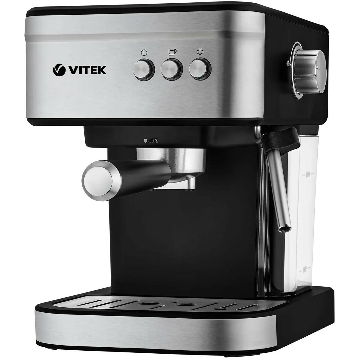 Кофеварка рожковая Vitek VT-8468 (Цвет: Black/Steel)