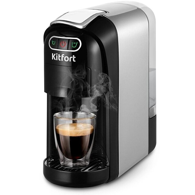 Кофемашина Kitfort КТ-7508 (Цвет: Silver / Black)