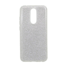 Чехол-накладка с блестками для смартфона Xiaomi Redmi 8A (Цвет: Silver)