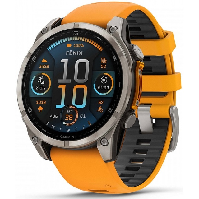 Умные часы Garmin Fenix 8 47mm Amoled Sapphire Graphite DLC (Цвет: Titanium Spark / Orange) Умные часы Garmin Fenix 8 47mm Amoled Sapphire Graphite DLC (Цвет: Titanium Spark / Orange)
