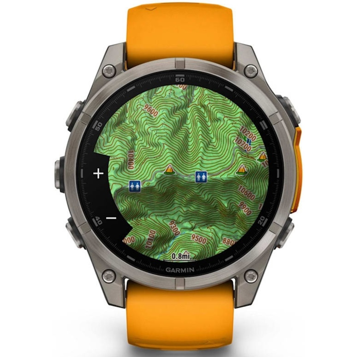 Умные часы Garmin Fenix 8 47mm Amoled Sapphire Graphite DLC (Цвет: Titanium Spark / Orange)